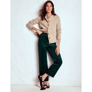 Boden Canonbury Cord Pants Emerald Green Size 12 Long